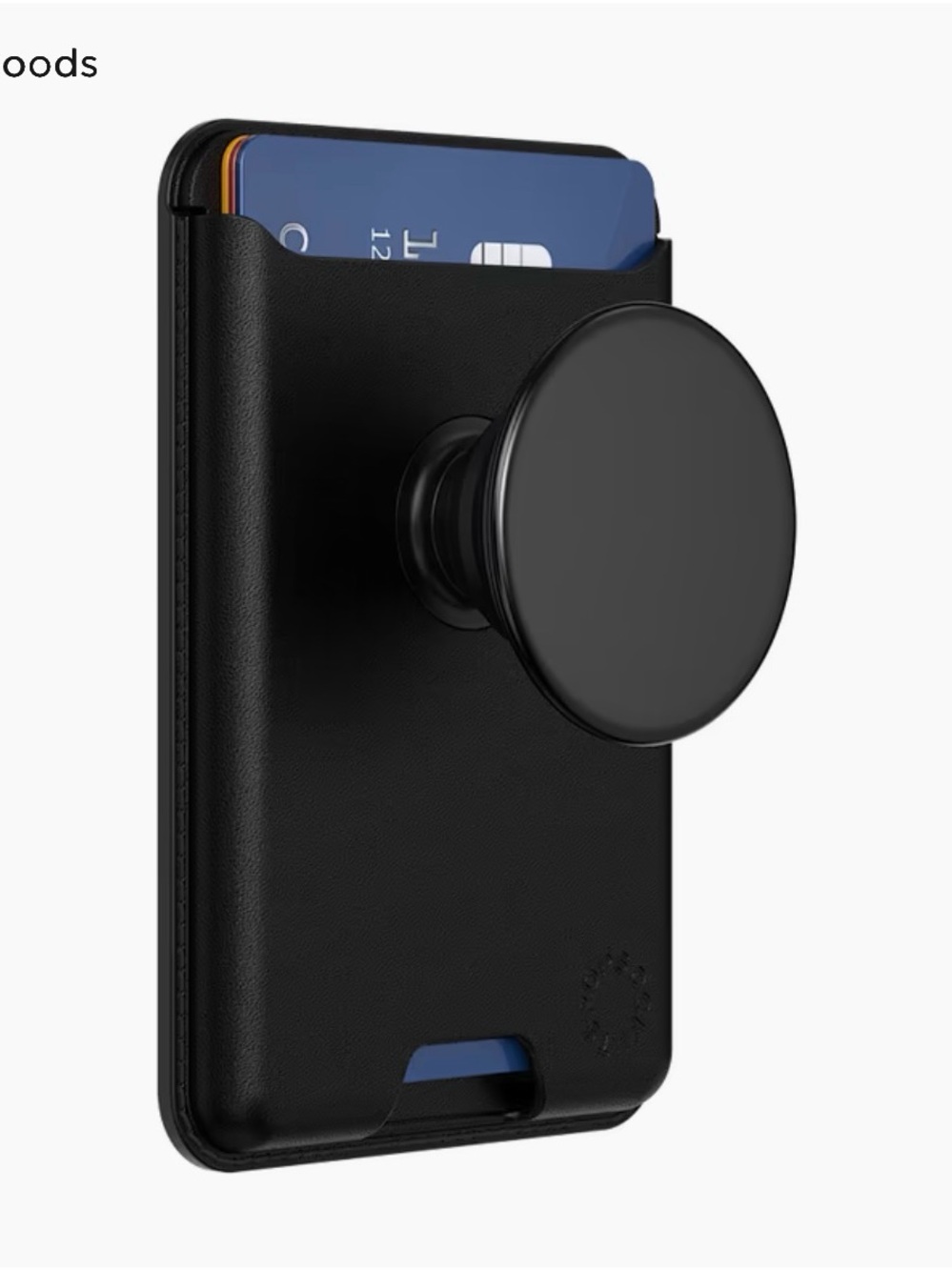 Softgoods PopWallet+ MagSafe Phone Wallet and Grip - Black Popsocket